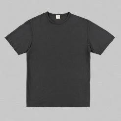 Loop & Weft Dual Layered Knit Raw Edge Crewneck T-Shirt Antique Black NEW ARRIVALS
