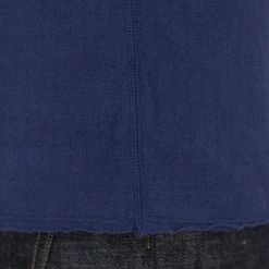 Loop & Weft Dual Layered Knit Raw Edge Crewneck T-Shirt French Navy Blue NEW ARRIVALS