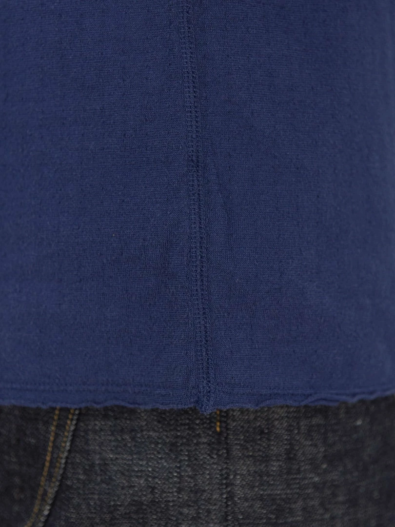 Loop & Weft Dual Layered Knit Raw Edge Pocket Crewneck T-Shirt French Navy Blue 6 Loop & Weft Dual Layered Knit Raw Edge Pocket Crewneck T-Shirt French Navy Blue