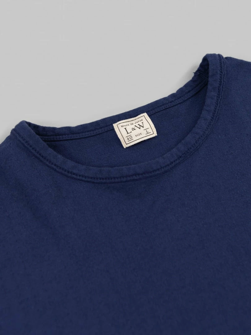 Loop & Weft Dual Layered Knit Raw Edge Pocket Crewneck T-Shirt French Navy Blue 11 Loop & Weft Dual Layered Knit Raw Edge Pocket Crewneck T-Shirt French Navy Blue