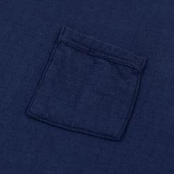 Loop & Weft Dual Layered Knit Raw Edge Crewneck T-Shirt French Navy Blue NEW ARRIVALS