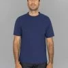 Loop & Weft Dual Layered Knit Raw Edge Crewneck T-Shirt French Navy Blue NEW ARRIVALS