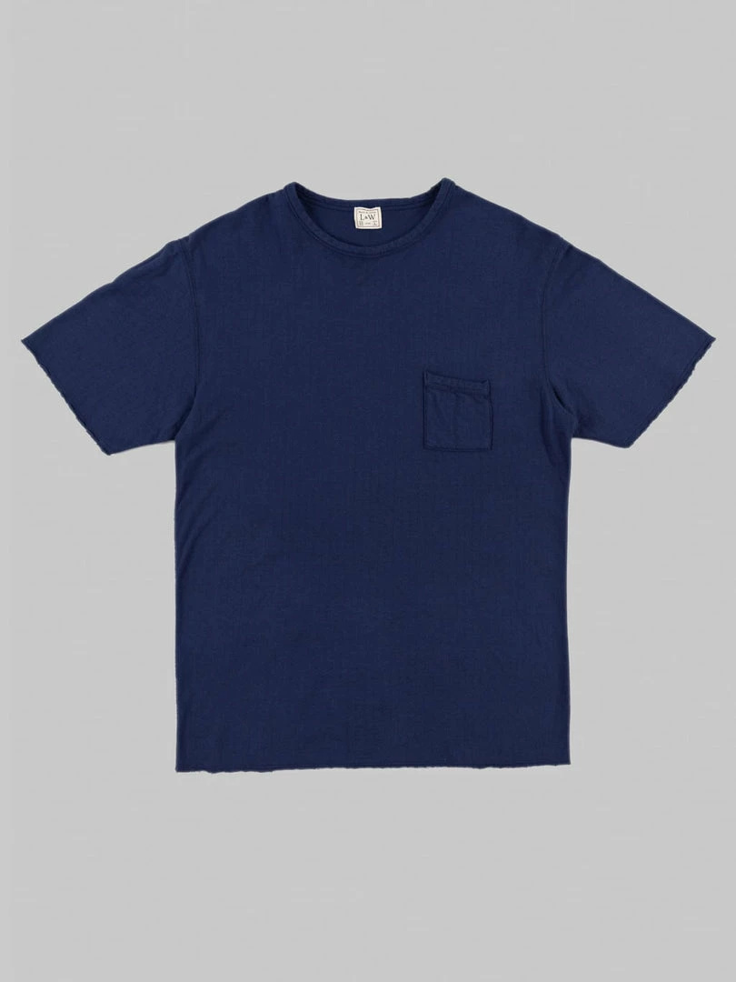 Loop & Weft Dual Layered Knit Raw Edge Pocket Crewneck T-Shirt French Navy Blue 8 Loop & Weft Dual Layered Knit Raw Edge Pocket Crewneck T-Shirt French Navy Blue