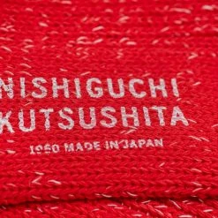 Nishiguchi Kutsushita Hemp Cotton Ribbed Socks Autumn Leaves