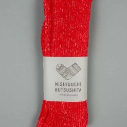 Nishiguchi Kutsushita Hemp Cotton Ribbed Socks Autumn Leaves