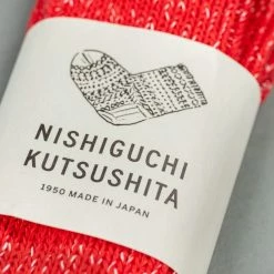 Nishiguchi Kutsushita Hemp Cotton Ribbed Socks Autumn Leaves