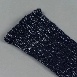 Nishiguchi Kutsushita Hemp Cotton Ribbed Socks Midnight
