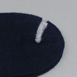 Nishiguchi Kutsushita Wool Ribbed Socks Navy