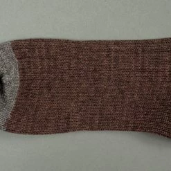 Nishiguchi Kutsushita Recycled Cotton Ribbed Socks Brown