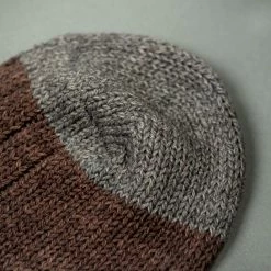 Nishiguchi Kutsushita Recycled Cotton Ribbed Socks Brown