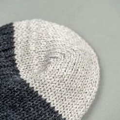 Nishiguchi Kutsushita Recycled Cotton Ribbed Socks Charcoal