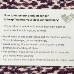 Nishiguchi Kutsushita Wool Jacquard Socks Good Purple