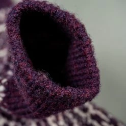 Nishiguchi Kutsushita Wool Jacquard Socks Good Purple