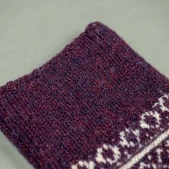 Nishiguchi Kutsushita Wool Jacquard Socks Good Purple