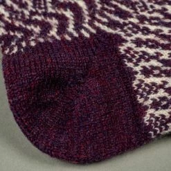 Nishiguchi Kutsushita Wool Jacquard Socks Good Purple
