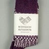 Nishiguchi Kutsushita Wool Jacquard Socks Good Purple
