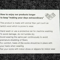 Nishiguchi Kutsushita Wool Ribbed Socks Charcoal