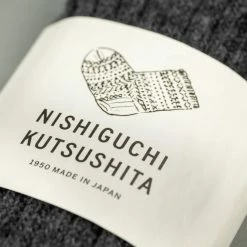 Nishiguchi Kutsushita Wool Ribbed Socks Charcoal