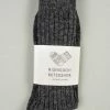 Nishiguchi Kutsushita Wool Ribbed Socks Charcoal