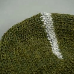 Nishiguchi Kutsushita Wool Ribbed Socks Khaki 26 Nishiguchi Kutsushita Wool Ribbed Socks Khaki