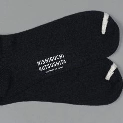 Nishiguchi Kutsushita Silk Cotton Socks Black
