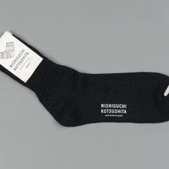 Nishiguchi Kutsushita Silk Cotton Socks Black