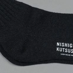 Nishiguchi Kutsushita Silk Cotton Socks Black
