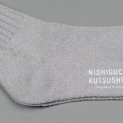 Nishiguchi Kutsushita Silk Cotton Socks Light Grey