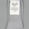 Nishiguchi Kutsushita Silk Cotton Socks Light Grey