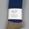 Nishiguchi Kutsushita Mohair Wool Pile Socks Navy 1 Nishiguchi Kutsushita Mohair Wool Pile Socks Navy