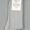 Nishiguchi Kutsushita Egyptian Cotton Ribbed Light Grey 1 Nishiguchi Kutsushita Egyptian Cotton Ribbed Light Grey