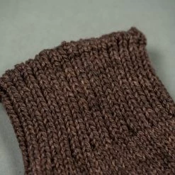 Nishiguchi Kutsushita Recycled Cotton Ribbed Socks Brown