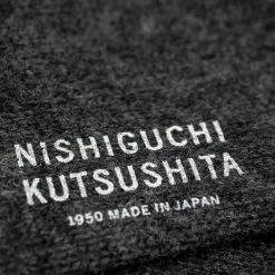 Nishiguchi Kutsushita Wool Ribbed Socks Charcoal