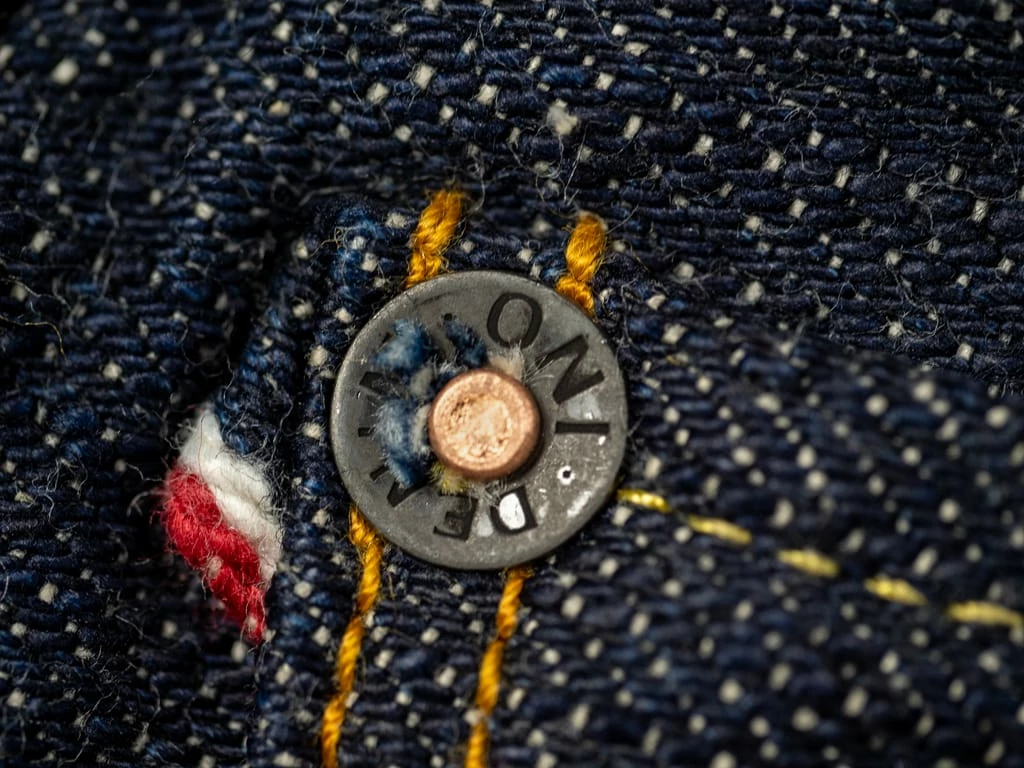 ONI Denim 022NIXX "Natural Indigo XX Denim" 16oz Wide Straight Jeans 36 ONI Denim 022NIXX "Natural Indigo XX Denim" 16oz Wide Straight Jeans