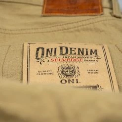 NEW ARRIVALS ONI Denim 612KHBE "Super Low Tension Khaki-Beige" 12oz Relaxed Tapered Jeans 72 NEW ARRIVALS ONI Denim 612KHBE
