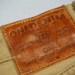 NEW ARRIVALS ONI Denim 612KHBE "Super Low Tension Khaki-Beige" 12oz Relaxed Tapered Jeans 56 NEW ARRIVALS ONI Denim 612KHBE