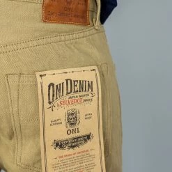 NEW ARRIVALS ONI Denim 612KHBE "Super Low Tension Khaki-Beige" 12oz Relaxed Tapered Jeans 43 NEW ARRIVALS ONI Denim 612KHBE