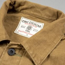 ONI Denim 03128-HOX Sulfur Heavy Oxford Coverall Brown Khaki