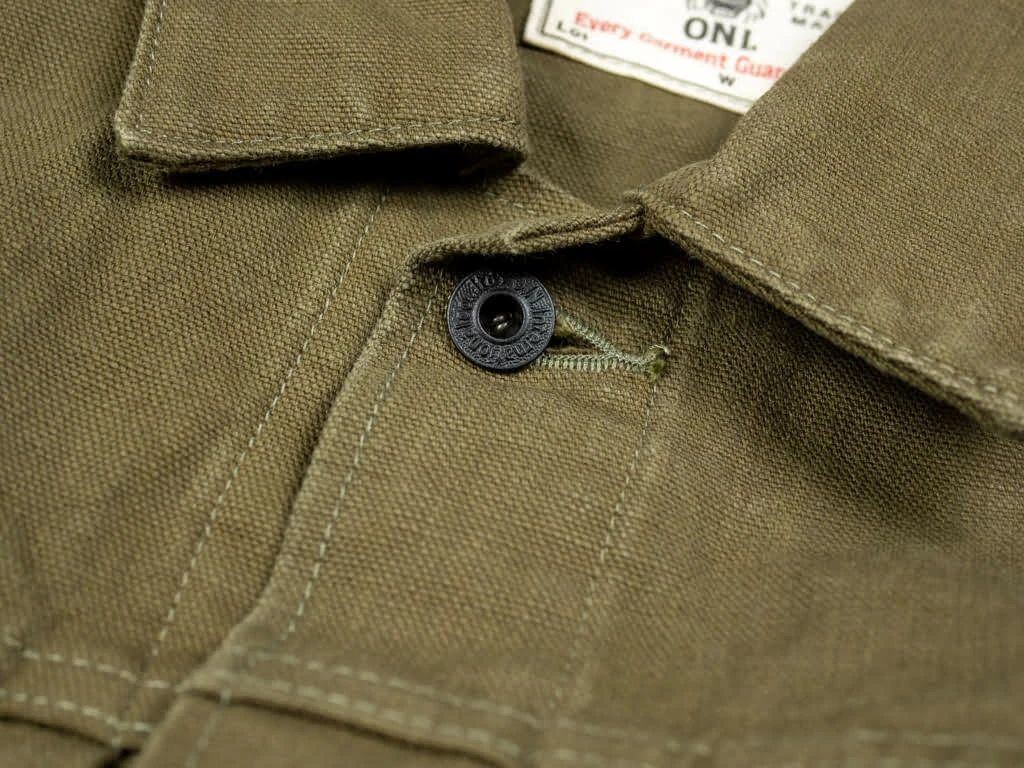 ONI Denim 03128-HOX Sulfur Heavy Oxford Coverall Olive 19 ONI Denim 03128-HOX Sulfur Heavy Oxford Coverall Olive