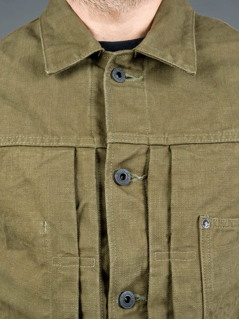 ONI Denim 03128-HOX Sulfur Heavy Oxford Coverall Olive 7 ONI Denim 03128-HOX Sulfur Heavy Oxford Coverall Olive