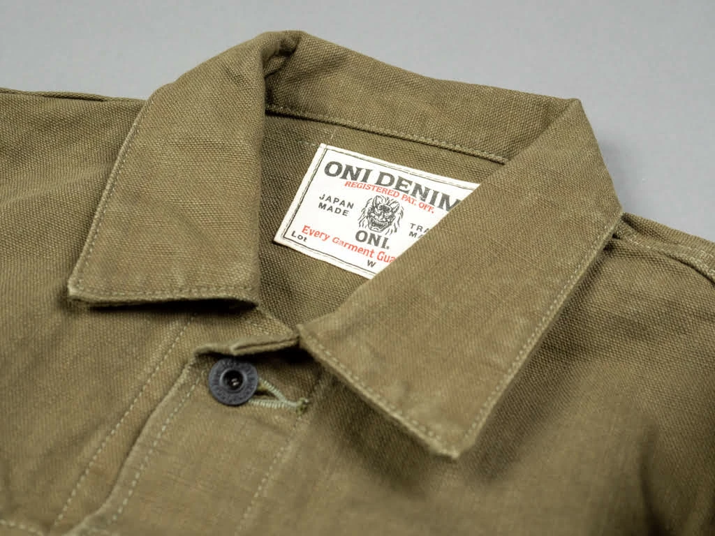 ONI Denim 03128-HOX Sulfur Heavy Oxford Coverall Olive 13 ONI Denim 03128-HOX Sulfur Heavy Oxford Coverall Olive