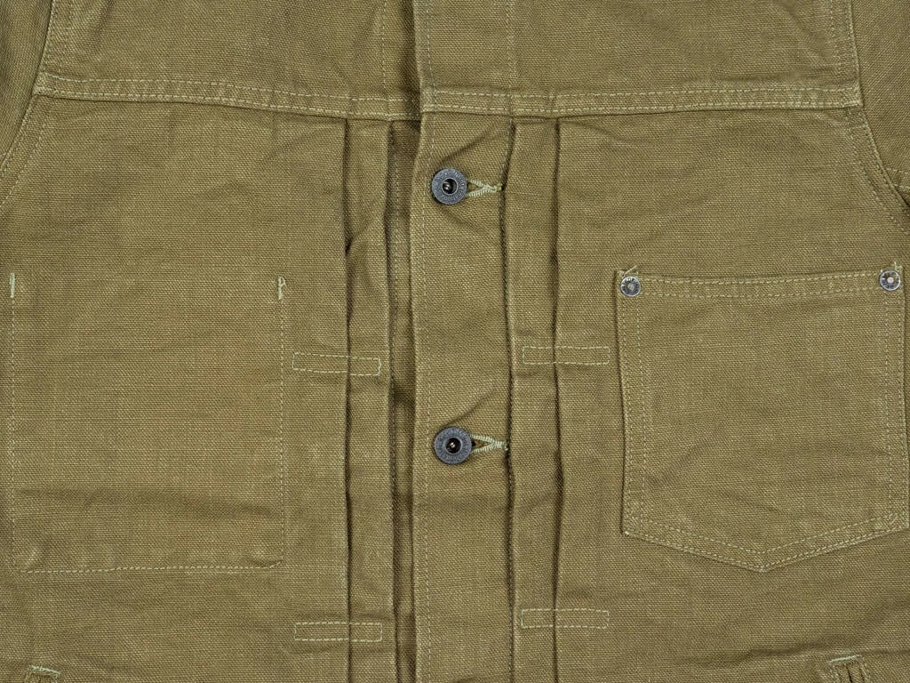 ONI Denim 03128-HOX Sulfur Heavy Oxford Coverall Olive 15 ONI Denim 03128-HOX Sulfur Heavy Oxford Coverall Olive