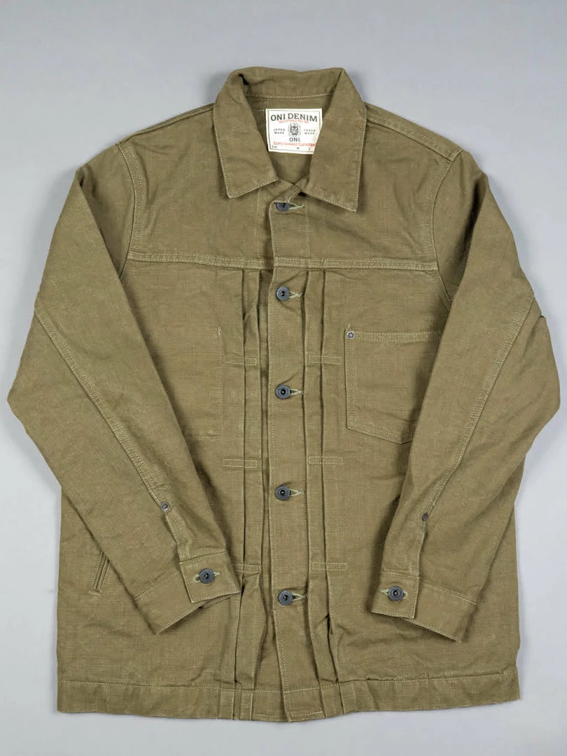 ONI Denim 03128-HOX Sulfur Heavy Oxford Coverall Olive 11 ONI Denim 03128-HOX Sulfur Heavy Oxford Coverall Olive