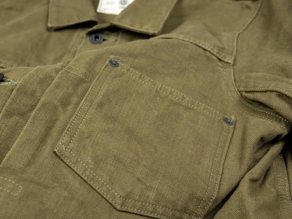 ONI Denim 03128-HOX Sulfur Heavy Oxford Coverall Olive 32 ONI Denim 03128-HOX Sulfur Heavy Oxford Coverall Olive