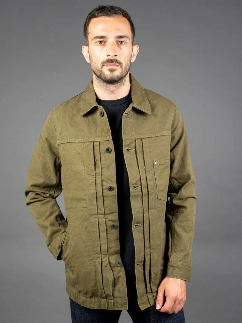 ONI Denim 03128-HOX Sulfur Heavy Oxford Coverall Olive 3 ONI Denim 03128-HOX Sulfur Heavy Oxford Coverall Olive