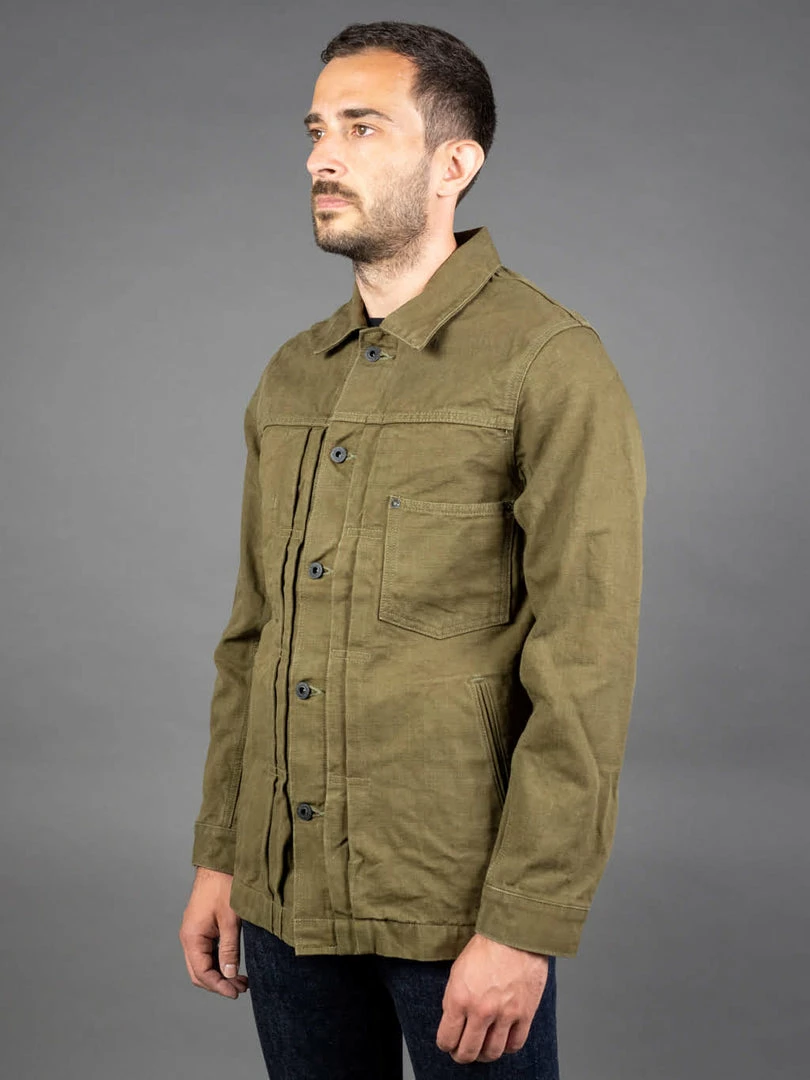 ONI Denim 03128-HOX Sulfur Heavy Oxford Coverall Olive 5 ONI Denim 03128-HOX Sulfur Heavy Oxford Coverall Olive