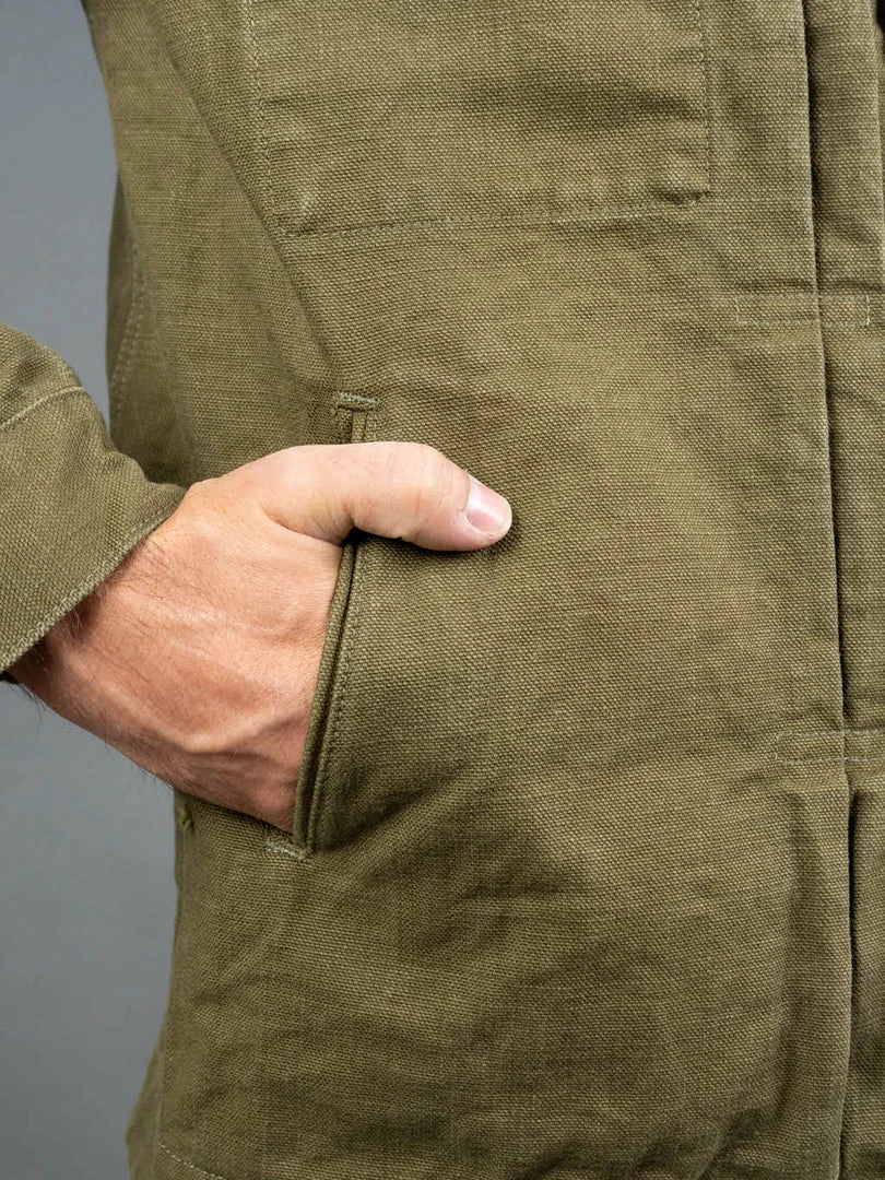 ONI Denim 03128-HOX Sulfur Heavy Oxford Coverall Olive 10 ONI Denim 03128-HOX Sulfur Heavy Oxford Coverall Olive