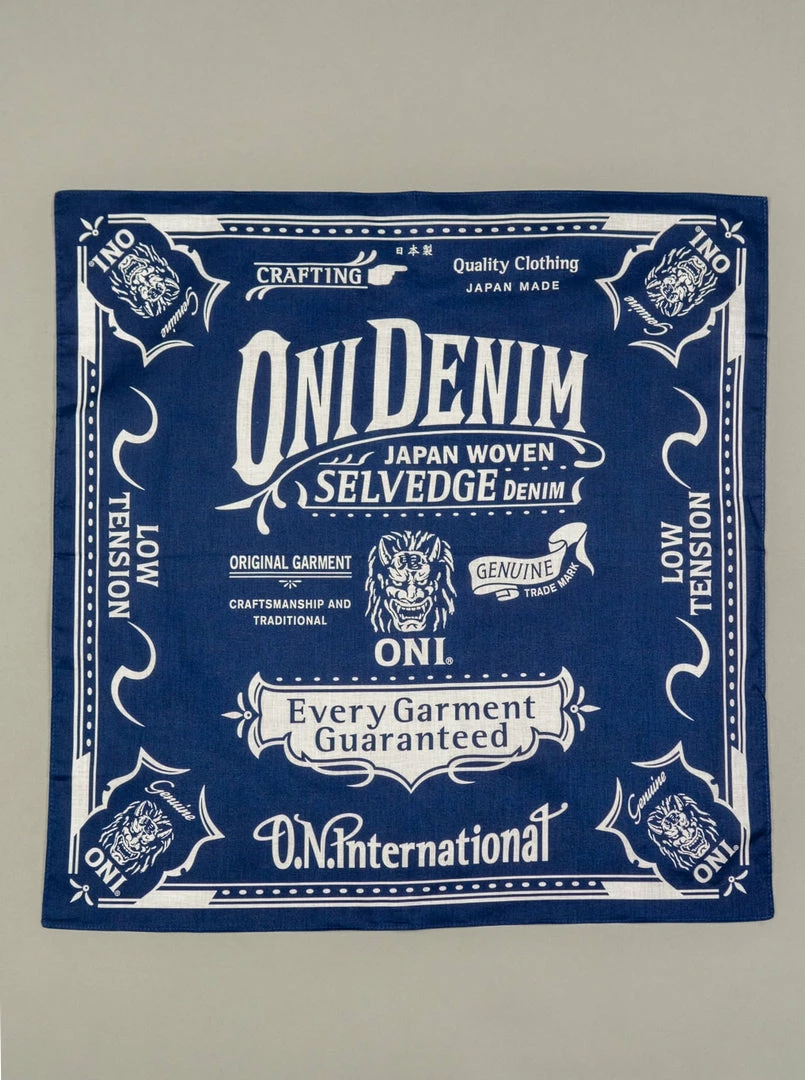 ONI Denim Navy Bandana 3 ONI Denim Navy Bandana