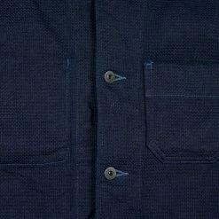 NEW ARRIVALS ONI Denim 03100-ID Sashiko Dobby Coverall Jacket Indigo