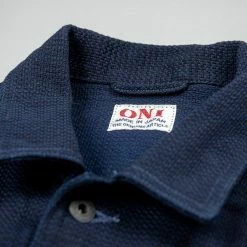 NEW ARRIVALS ONI Denim 03100-ID Sashiko Dobby Coverall Jacket Indigo